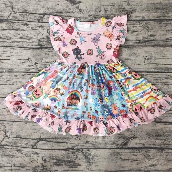 Other - Cocomelon cute pink twirl colorful dress